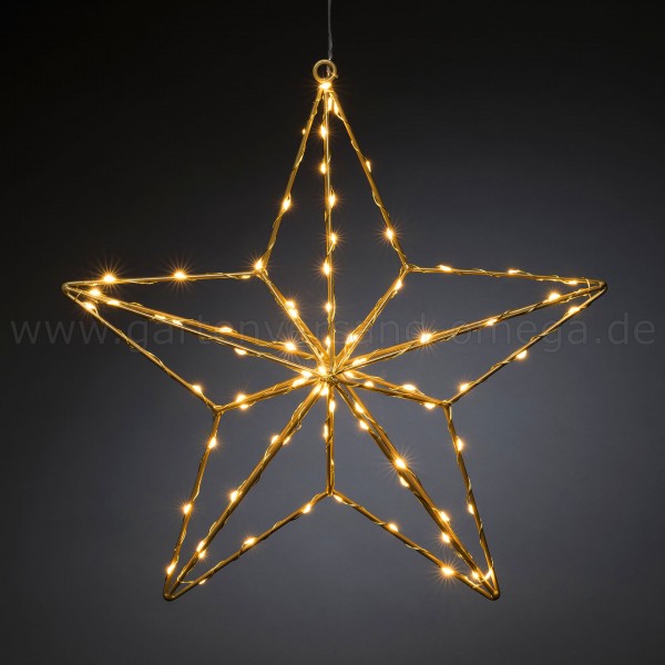 LED-Stern Gold - Weihnachtsbeleuchtung Fenster