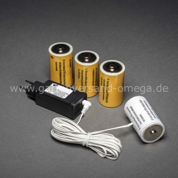 Netzadapter für Batterieartikel 4x Typ D Mono